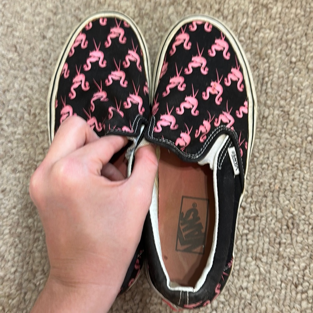 flamingo print vans